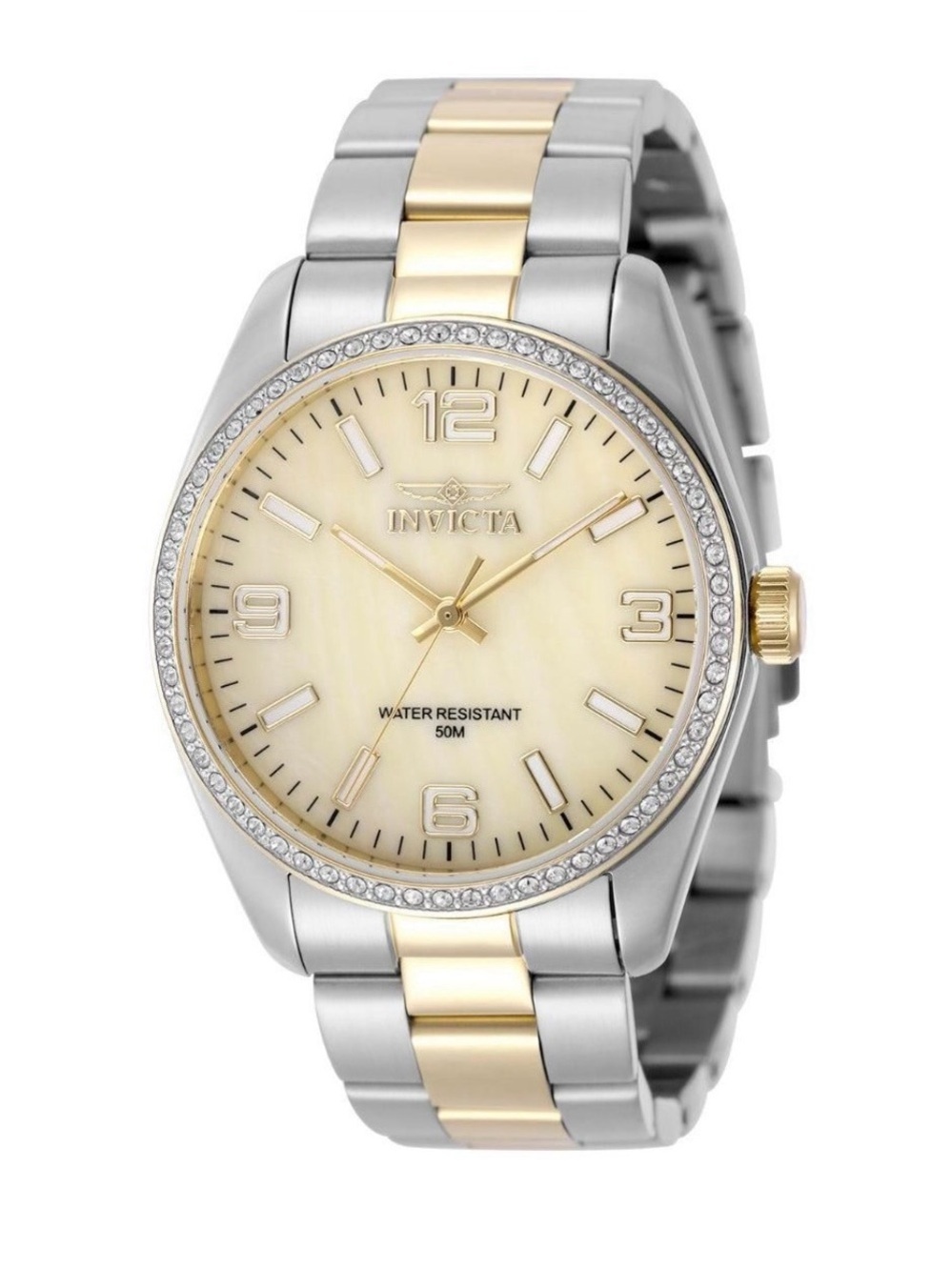 Specialty Lautus Unisex Watch w/ Mother of Pearl Dial - 38mm. Gold. Steel 50135